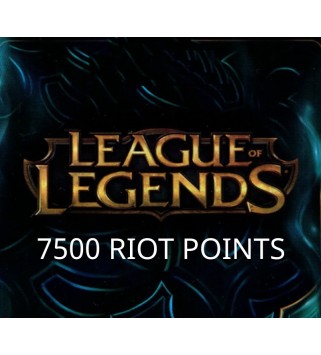 League of Legends 7500 RP Prepaid Card ID Key 